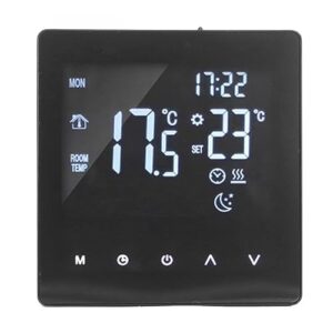 thermostat ac 90 to 240v app dual display programmable thermostat temperature controller for floor heating with 16a electric heating belt cable (without wifi)