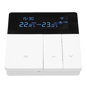 AC90V‑240V Digital Thermostat Floor Heating Thermostat Gas Boiler Temperature Controller 5-60℃ LCD Display APP Control NTC Programmable for Hotels Villas Apartments Office