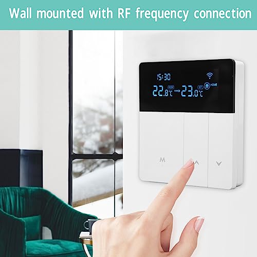 AC90V‑240V Digital Thermostat Floor Heating Thermostat Gas Boiler Temperature Controller 5-60℃ LCD Display APP Control NTC Programmable for Hotels Villas Apartments Office