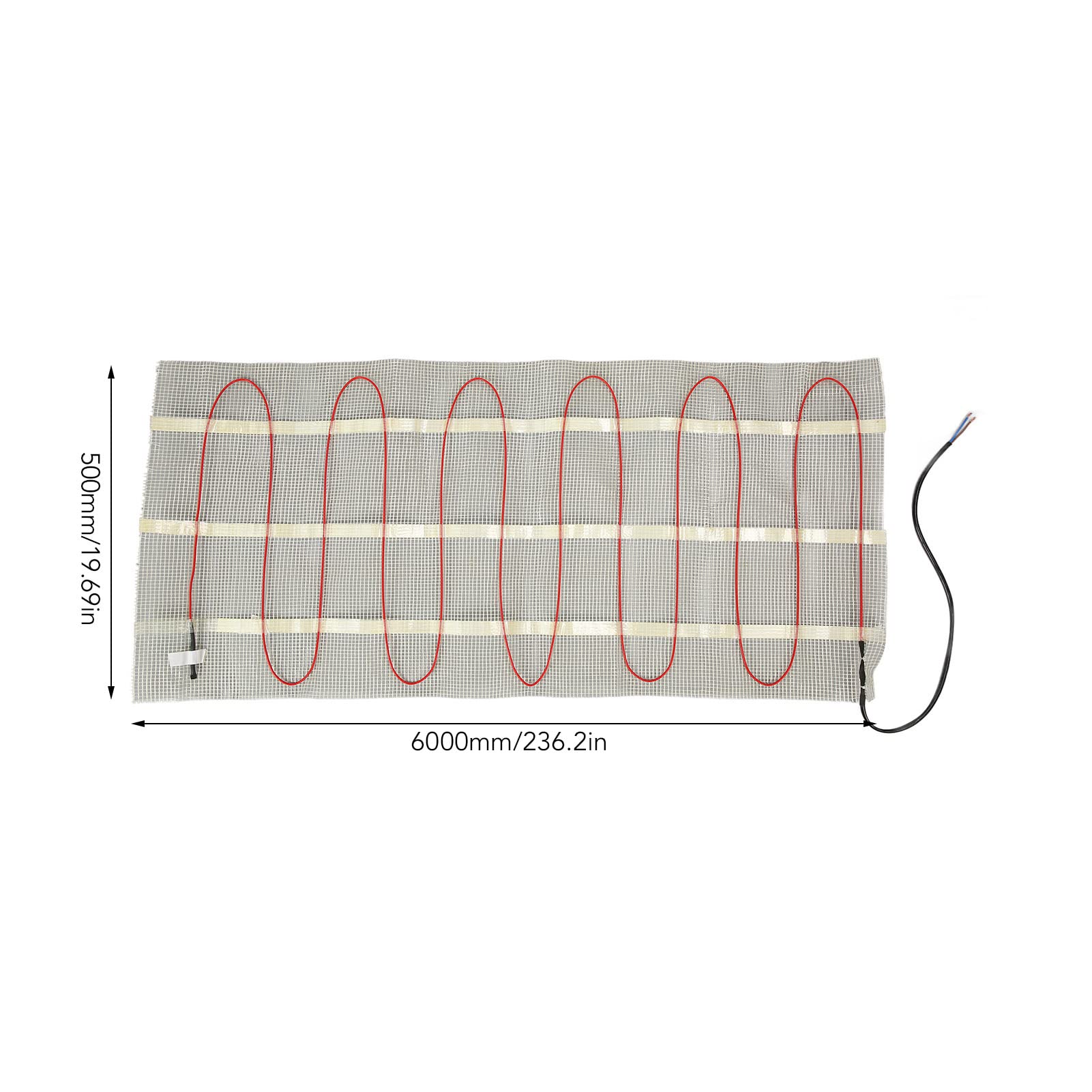 Electric Floor Heating Mat, High Efficiency Electric Floor Heating System 360W Selfadhesive 3㎡ PEP Insulation for Studio (220-240V)