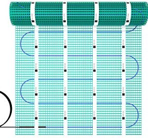 WarmlyYours TempZone Electric Radiant Floor Heating Easy Mat, Quick Installation, 3x2 sq. ft