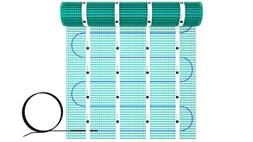 WarmlyYours TempZone Electric Radiant Floor Heating Easy Mat, Quick Installation, 3x2 sq. ft