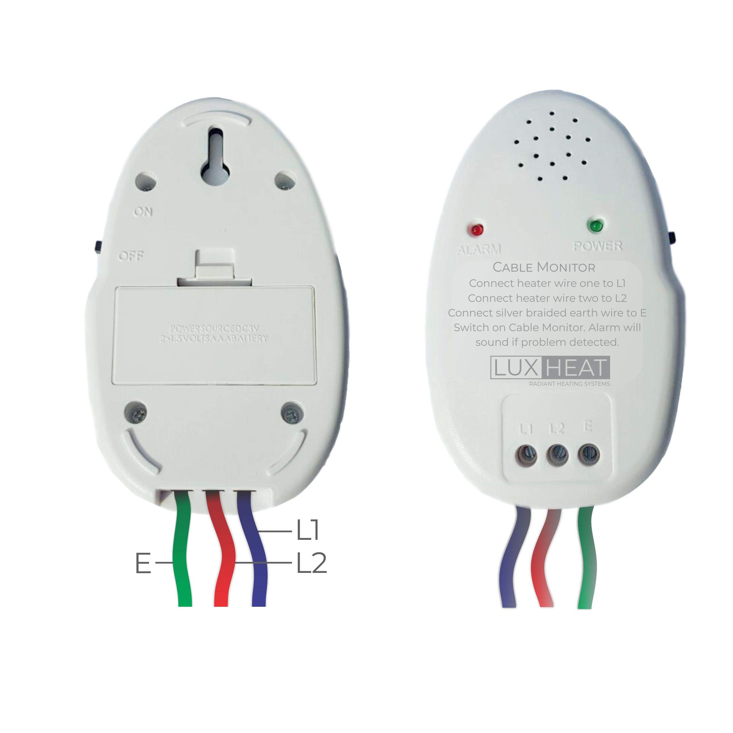 LuxHeat Radiant Floor Heat Installation Cable Monitor, Instant Alarm, Screamer. Monitors Heaters Continuity and Insulation During Floor Installation. Compatible With All Electric Underfloor Heating