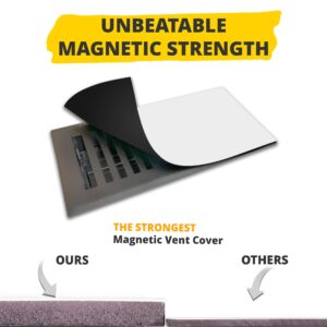 Strongest Magnetic Vent Covers (3-Pack), Flexible Floor Vent Cover, Cut to Size Air Vent Covers, Heat/AC Vent Covers for Home Ceiling Registers, 5.5" x 12" Vent Covers Magnet, Wall/Ceiling Vent Cover