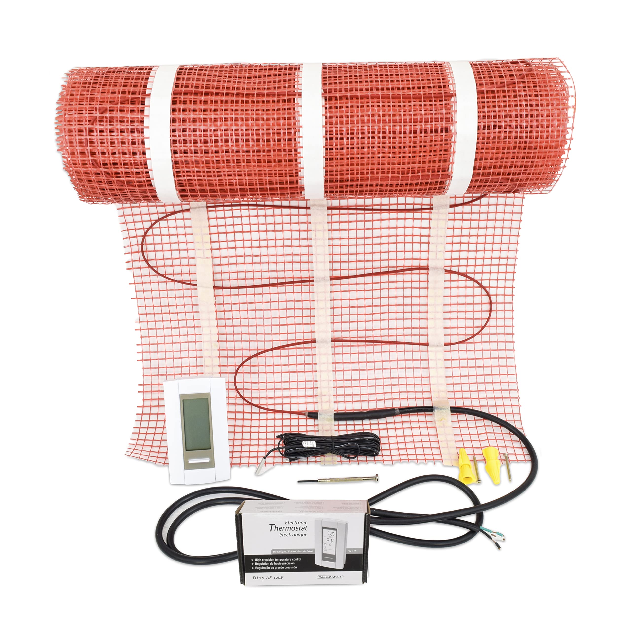 30sqft Electric Radiant Floor Heating Mat Kit, 120V