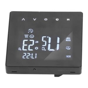 Digital Thermostat, AC90‑240V Programmable Thermostat NTC Temperature Sensor Energy Saving Versatile Double Temperature Display for Floor Heating (K2MRH3A)