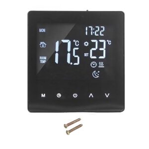 Digital Thermostat, AC90‑240V Programmable Thermostat NTC Temperature Sensor Energy Saving Versatile Double Temperature Display for Floor Heating (K2MRH3A)