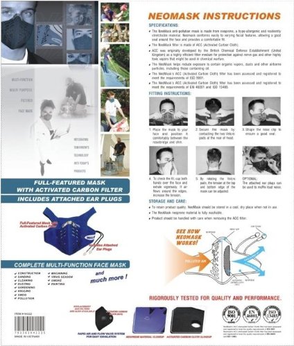 Eurow NeoMask - Neoprene Carbon Safety Multi-Purpose Dust Mask