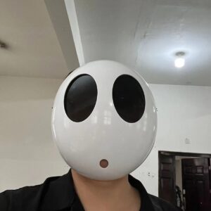 Shy Guy Mask Cosplay Resin White Mask Costume Accessories