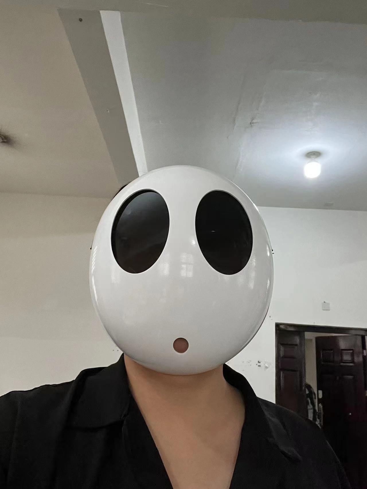 Shy Guy Mask Cosplay Resin White Mask Costume Accessories