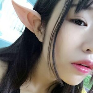 Secaden Cosplay Fairy Pixie Elf Ears Soft Pointed Ears Tips Anime Party Dress Up Costume Accessories (Long Style)