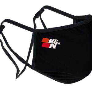 K&N Face Mask: Single Layer Polyester Mask for Increased Breathability; Washable, Reusable, and Comfortable: Black , 88-0500BK