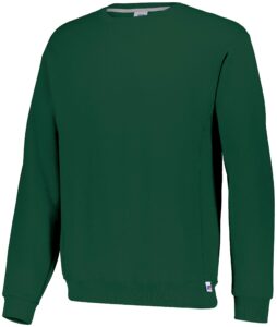 russell athletic mens dri power crewneck sweatshirt, dark green- 3xl