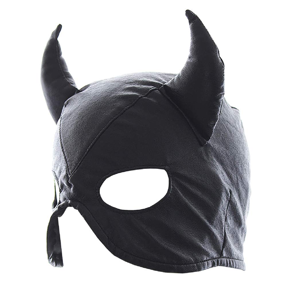 Leather Masquerade Bull Hood Masks, Adjustable Funny Breathable Full Face Head Mask Party For Carnival Halloween Costume Cosplay