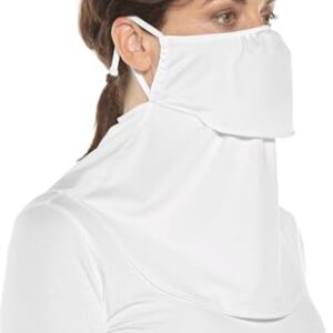 Coolibar UPF 50+ Men's Women's Vermilion UV Layered Mask - Sun Protective (One Size- White)