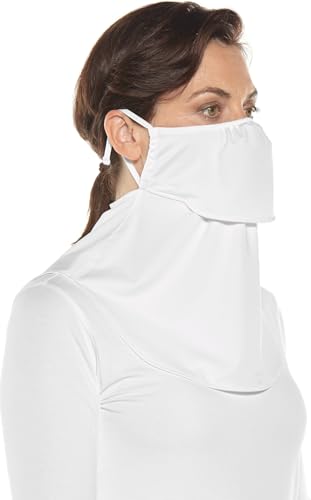 Coolibar UPF 50+ Men's Women's Vermilion UV Layered Mask - Sun Protective (One Size- White)