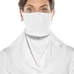 Coolibar UPF 50+ Men's Women's Vermilion UV Layered Mask - Sun Protective (One Size- White)