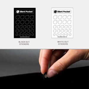 Silent Pocket SLNT Webcam Privacy Stickers for Camera Lens Privacy (Black Out) - Blocks Hackers' Spying, Recording and Eavesdropping, Fits Laptops, Phones and Tablets, Reusable and Restickable