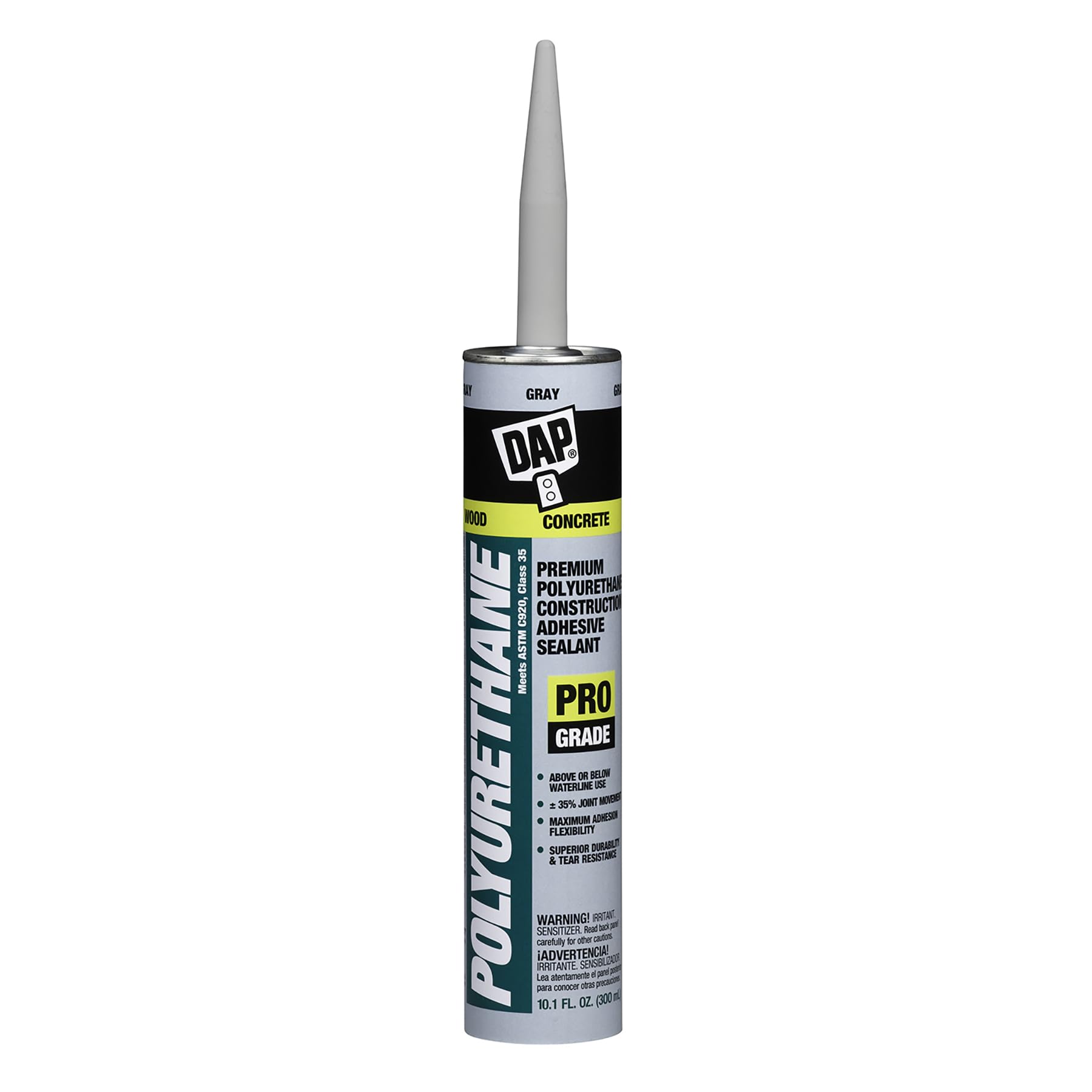 Dap 18814 Adh Slnt Gray Polyurethane Sealant, 10.1 oz