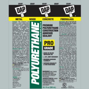 Dap 18814 Adh Slnt Gray Polyurethane Sealant, 10.1 oz