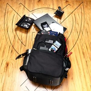 Xtreme Sight Line ~ Xecutive Transport Faraday Backpack for Laptops, Tablets, and Other Mid-Size Electronics ~ Tracking/Hacking Defense ~ Red
