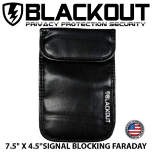 RFID Blocking Privacy Bag Faraday Cage EMP BLACKOUT Bags 7.5" X 4.5" Passports Credit Cards Smartphones Hard Drives iPhone Android