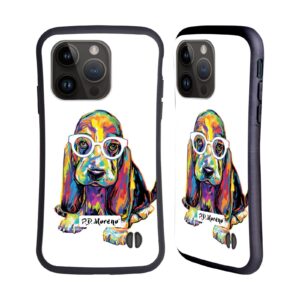 Head Case Designs Officially Licensed P.D. Moreno Basset Hound Dogs Hybrid Case Compatible with Apple iPhone 15 Pro