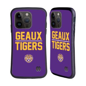 Head Case Designs Officially Licensed Louisiana State University LSU Geaux Tigers Hybrid Case Compatible with Apple iPhone 15 Pro