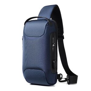 hounyoln chest bag for msi claw & odin 2, carry case shockproof shell protective crossbody for travel and home storage odin 2 (blue)