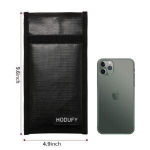 Hodufy Faraday Bag for Phones+Upgraded Faraday Bag for Key Fobs(2-Pack) Fireproof Money Bag