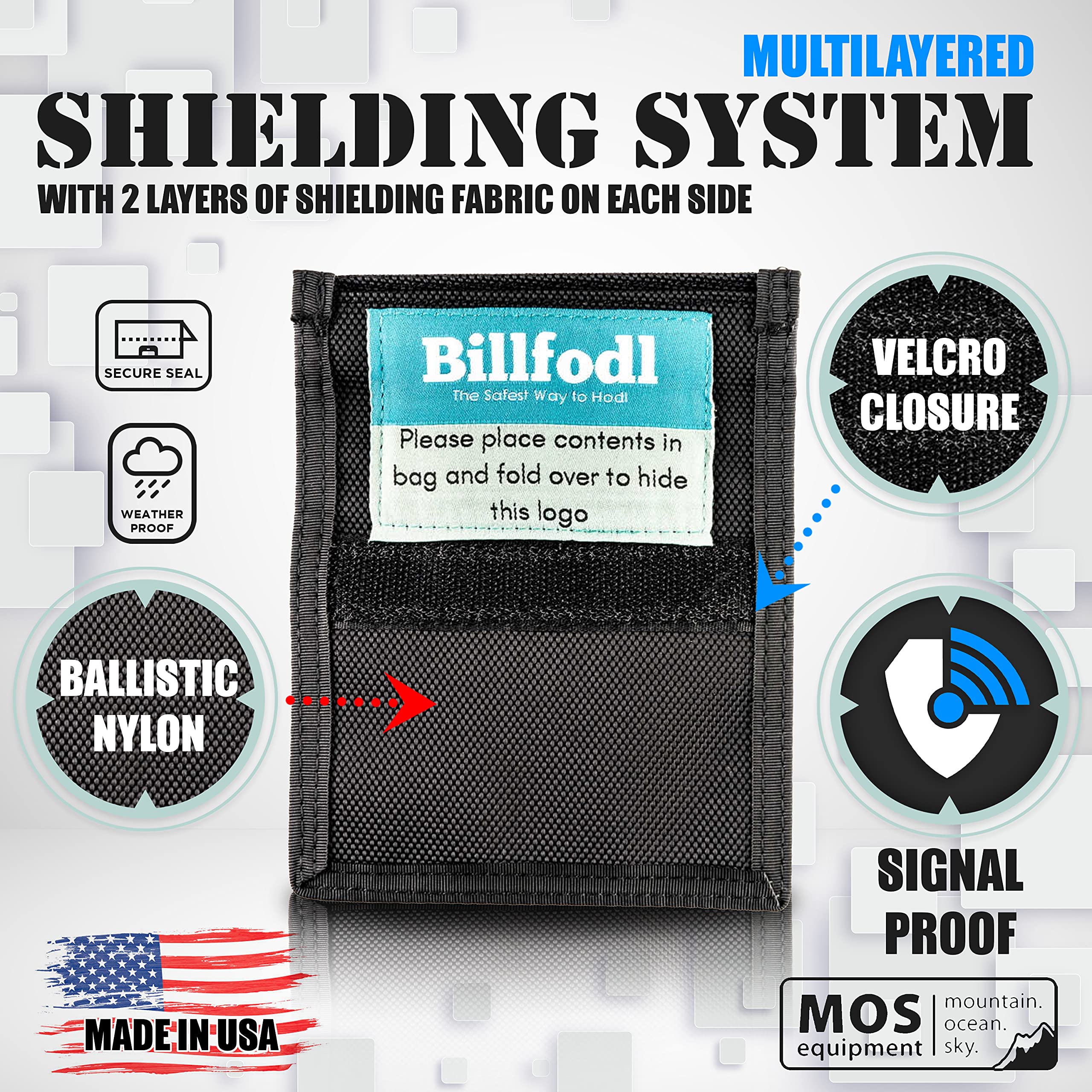 Billfodl - Faraday Bag (Small) - RFID Blocking Bags for Keyfobs, Credit Cards, Car Keys, Crypto Wallets and more - Anti-Theft, Anti-Hacking Signal Blocking Pouch - Faraday Cage Protectors
