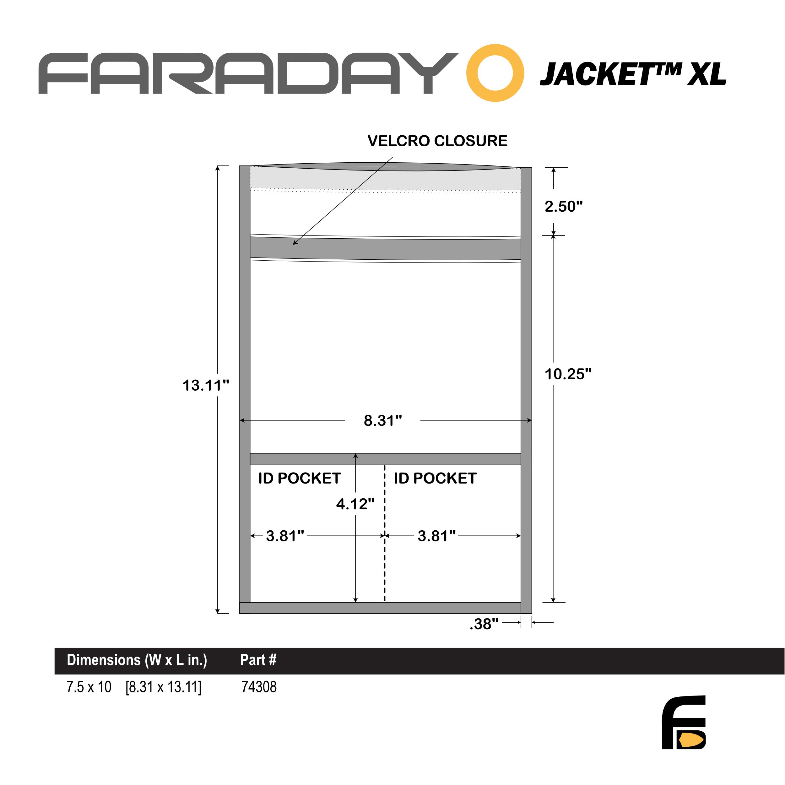 Faraday Bag XL Heavy Duty Black Canvas Kit - for Cell Phones, Tablets, Key FOBs, Passports, Credit Cards - EMP CME Signal Shielding for Law Enforcement and Military