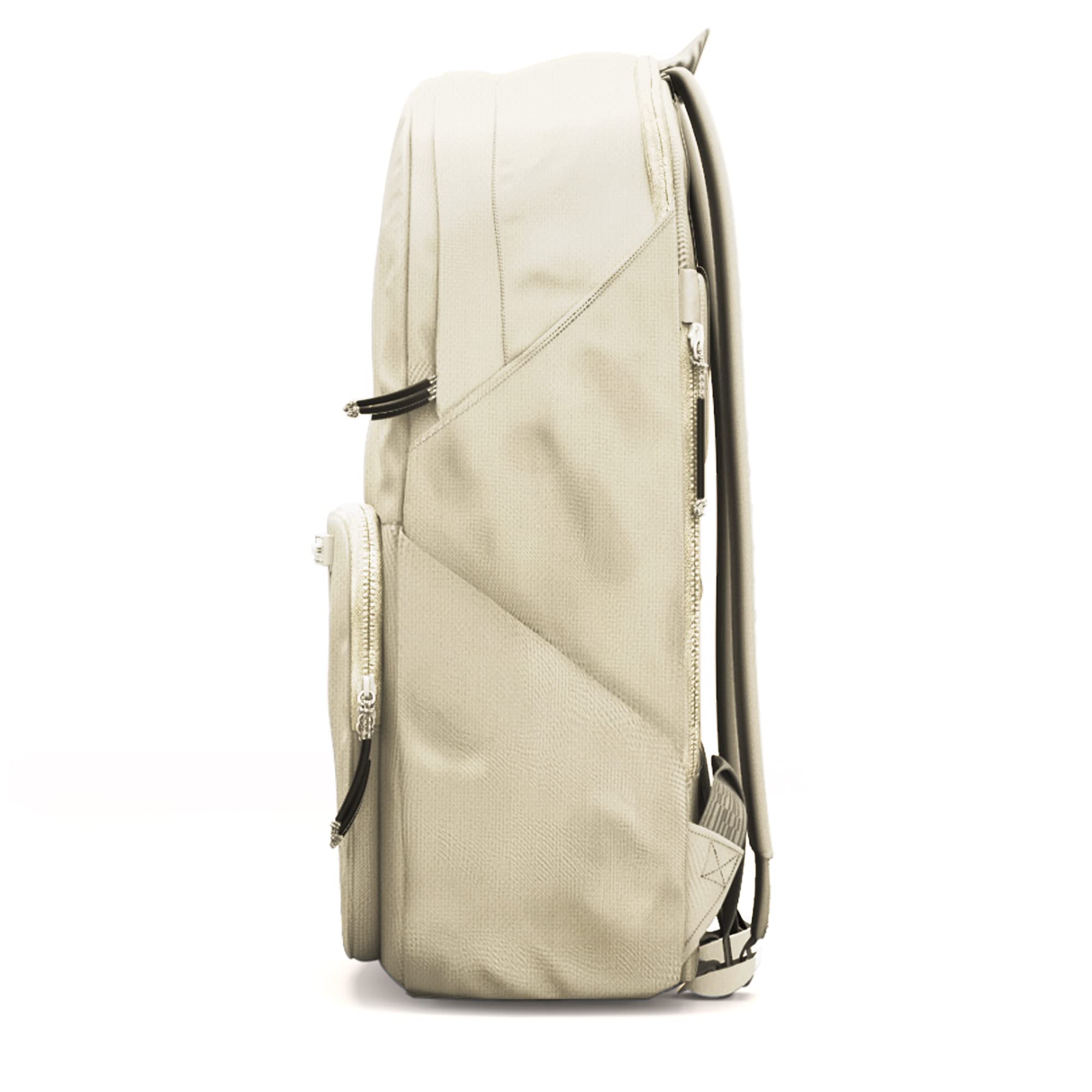 BREVITE The Backpack- Casual daypack backpacks for every function. Compact but spacious 18L aesthetic traveling backpack with laptop compartment. (Tan)