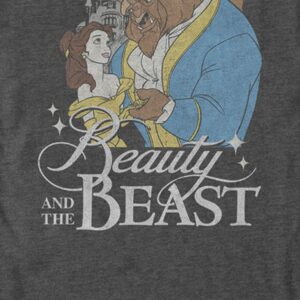 Disney mens Beauty and the Beast Poster Logo Graphic T-shirt T Shirt, Charcoal Heather, 4X-Large US