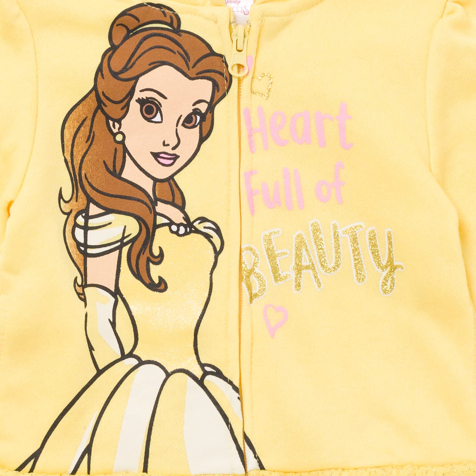 Disney Princess Belle Little Girls Zip Up Peplum Hoodie 6-6X