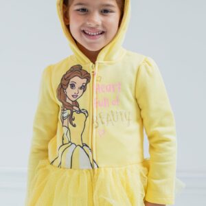 Disney Princess Belle Little Girls Zip Up Peplum Hoodie 6-6X