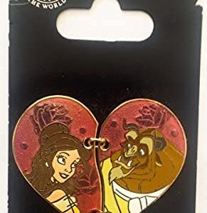 Disney Pin 113566 Belle Beauty and The Beast Heart Pin Valentine's Day