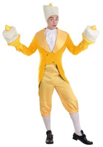 fun costumes disneys beauty and the beast lumiere costume for men, be our guest candlestick charmer outfit medium