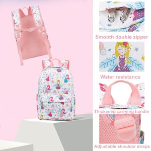 LOIDOU Kids Backpack Girls Preschool Kindergarten Elementary Backpacks with Lunch Box Kids Fairy School Bags BookBag Set