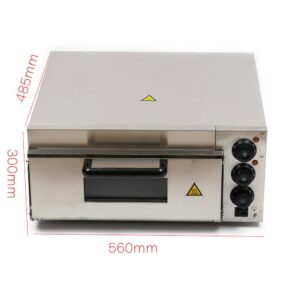 PIAOCAIYIN Commercial Pizza Oven Countertop, 1500w Bakery Oven, Stainless Steel Electric Pizza Oven, Pizza Oven Indoor, Single Layer, Adjustable Time, for Baking Equipment Home Use