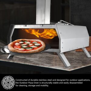 Anman bakerstone pizza oven for grill Pizza Oven Outdoor, 16" Multi-Fuel Rotatable Pizza Ovens, Portable Stainless Steel Wood Fired Pizza Oven pizza oven gas grill weber grill pizza la bbq pizza oven
