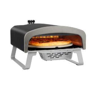 Q Pizza Gas Pizza Oven Portable Propane Pizza Oven with Automatic Rotating Stone for Outdoor Cooking, Portable Gas Pizza Oven For Outside Garden Backyard Party