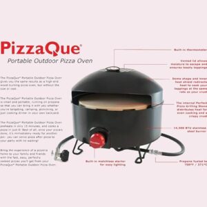 Pizzacraft PizzaQue, Portable Outdoor Pizza Oven, Heats Up To 700°F Cooks Pizza In 6 Minutes, 14” ThermaBond Stone, Restaurant Style Pizza Anywhere