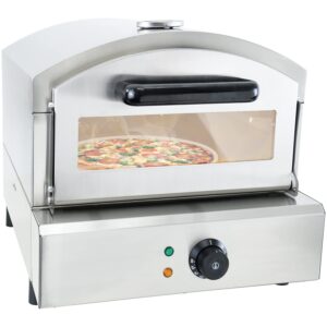 BNDHKR Commercial Electric Pizza Oven Countertop Stainless Steel Pizza Maker with 12" Pizza Stone for Outdoor Cooking, Portable Pizza Maker