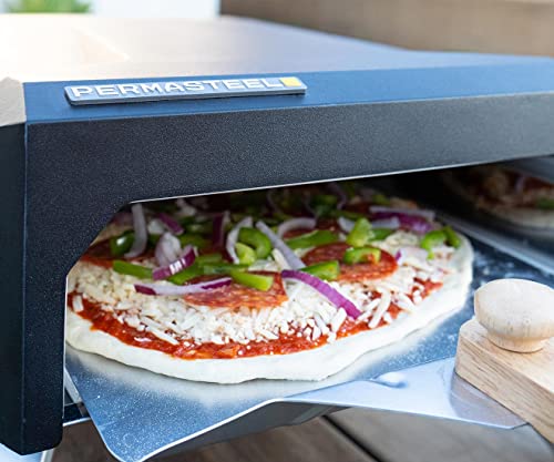 Permasteel 12-Inch Gas Pizza Oven with Cover | Outdoor Pizza Oven, Portable Gas Pizza Oven for Outside, PO-40001-BK, Propane Pizza Oven, Custom Backyard Pizza Maker