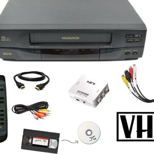 MAGNAVOX VCR Video Cassette Player with Remote, USB Adapter, HDMI Converter (Renewed)