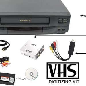 MAGNAVOX VCR Video Cassette Player with Remote, USB Adapter, HDMI Converter (Renewed)