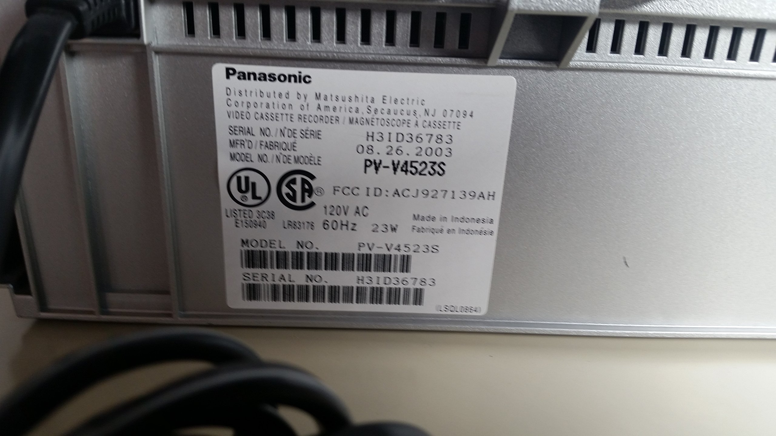 Panasonic PV-V4523S 4-Head Hi-Fi VCR (2003 Model)