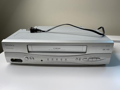 MAGNAVOX 4-Head VCR Video Cassette Recorder w/Remote, USB Adapter, HDMI Converter