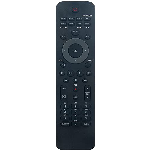 NC254 NC254UH Replacement Remote Control Applicable for Philips DVD/VCR Player DVDR3385V DVDR3385V/F7